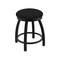 Holland Bar Stool Co 18" Swivel Vanity Stool, Black Wrinkle, Canter Espresso Seat 80218BW003 - alternate 1